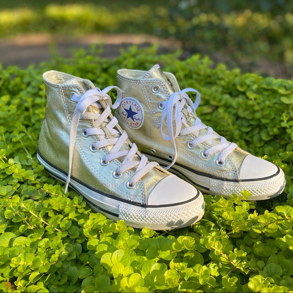 Gold Converse All Star High Top Chuck Taylors